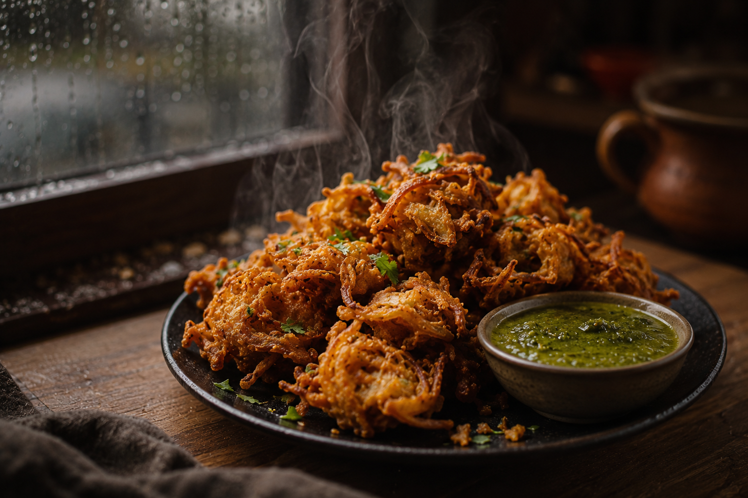 Classic hot and crispy fried snacks - simple monsoon snacks to enjoy as a couple