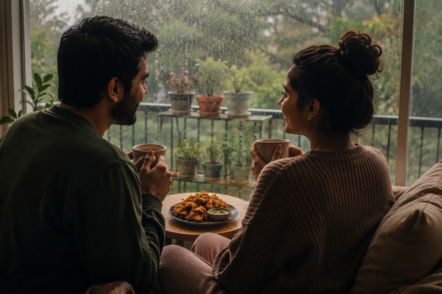 Cosy monsoon date with simple monsoon snacks to enjoy as a couple at home