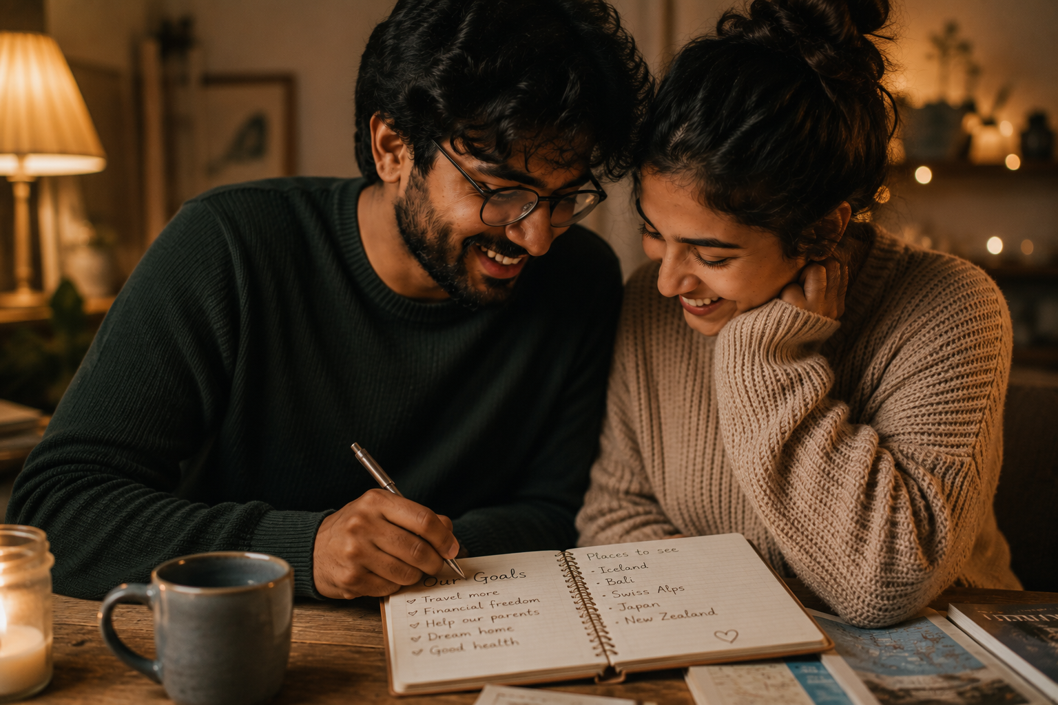 Dreaming about the year ahead - end-of-year journal questions for couples