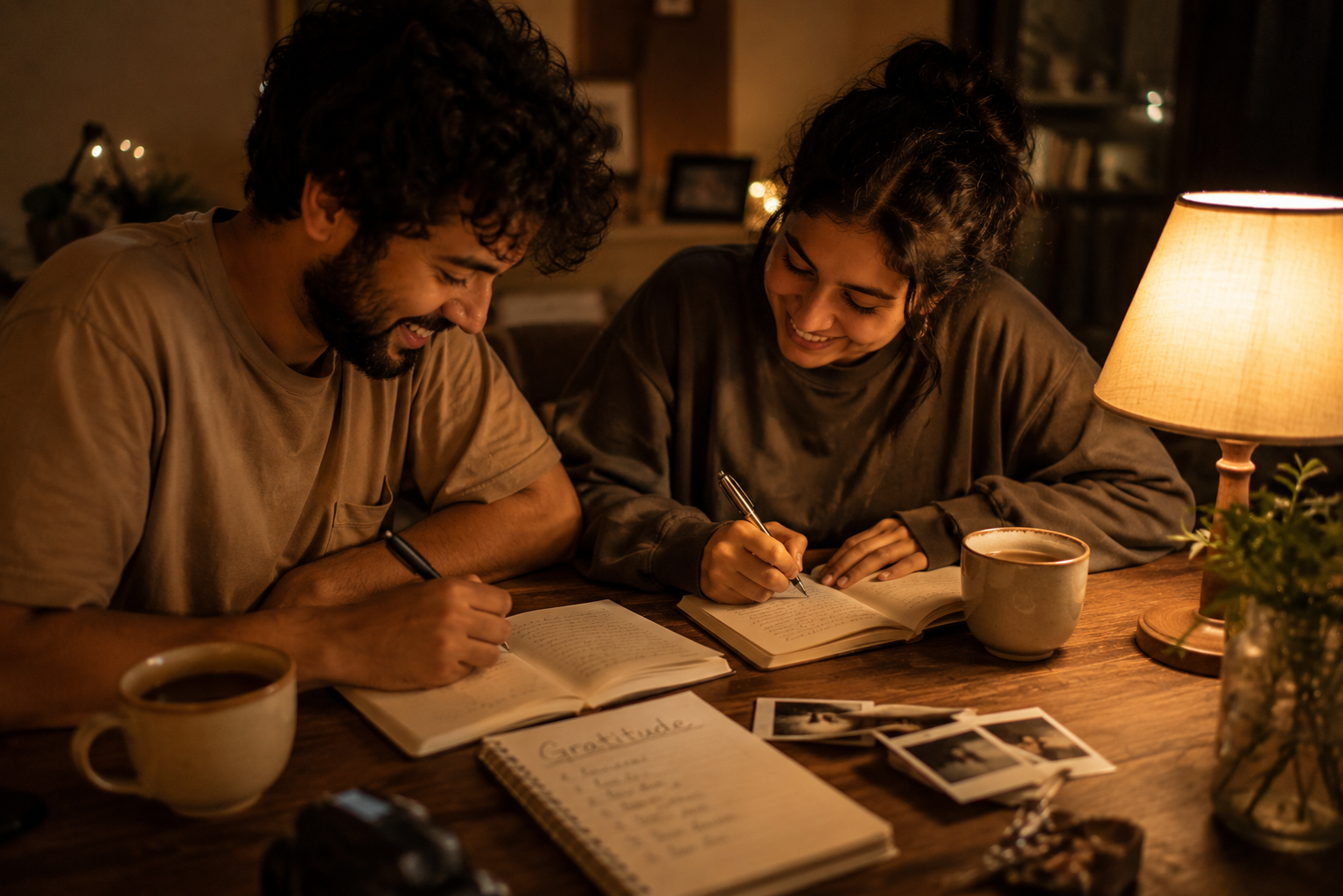 Making gratitude journaling a lovely ritual - gratitude prompts to write together as a couple