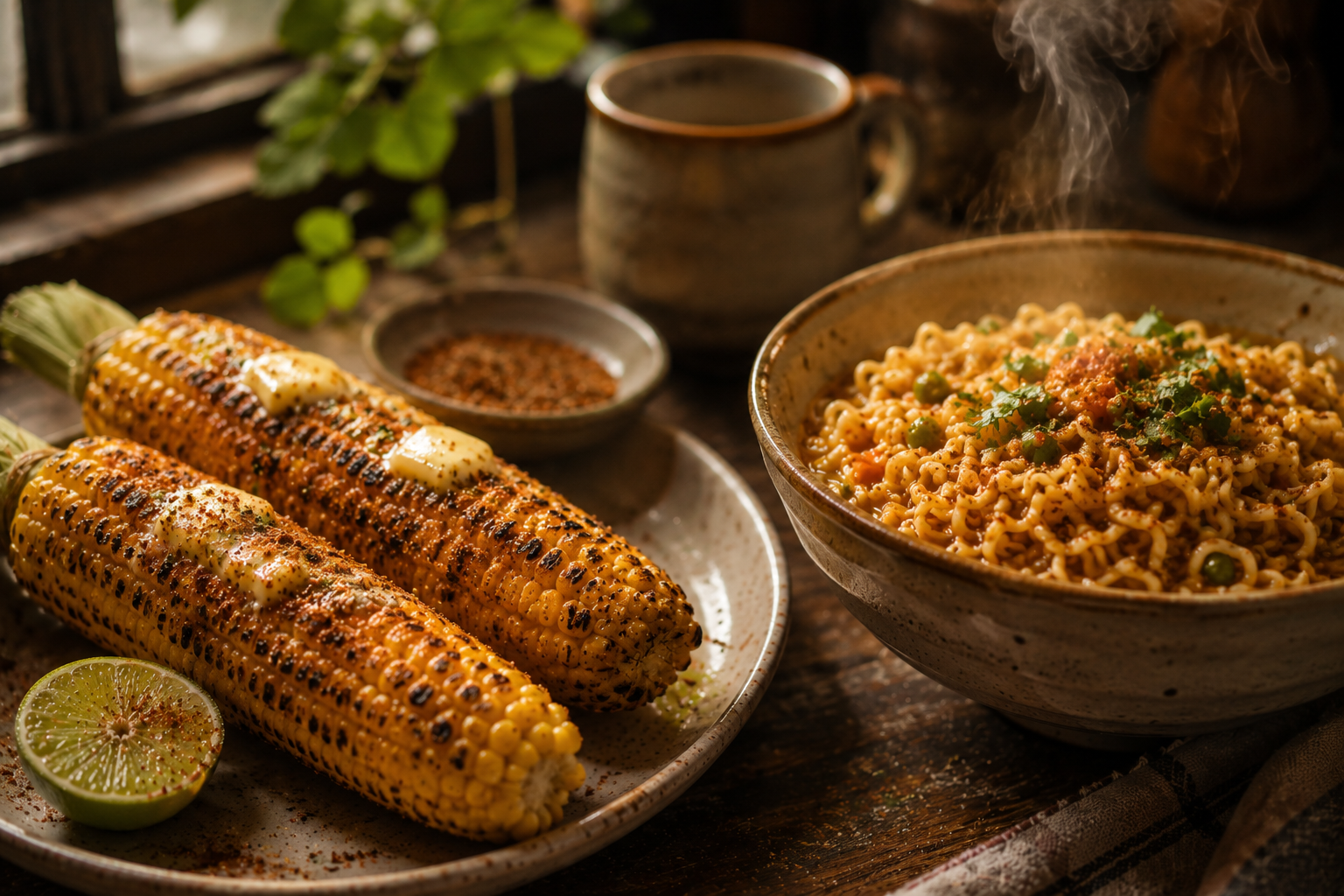 Warm non-fried options - simple monsoon snacks to enjoy as a couple